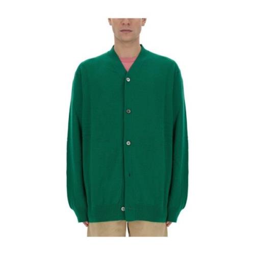 Comme des Garçons Ull Cardigan Tillverkad i Japan Green, Herr