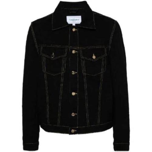 Casablanca Monogram Jacquard Jeansjacka Black, Herr