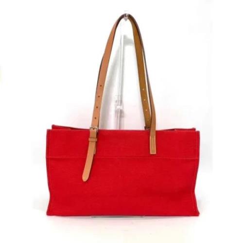 Hermès Vintage Pre-owned Tyg axelremsvskor Red, Dam