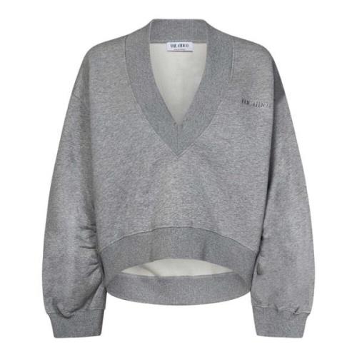 The Attico Grå Sweatshirt Höj Stil Borstad Bomull Gray, Dam