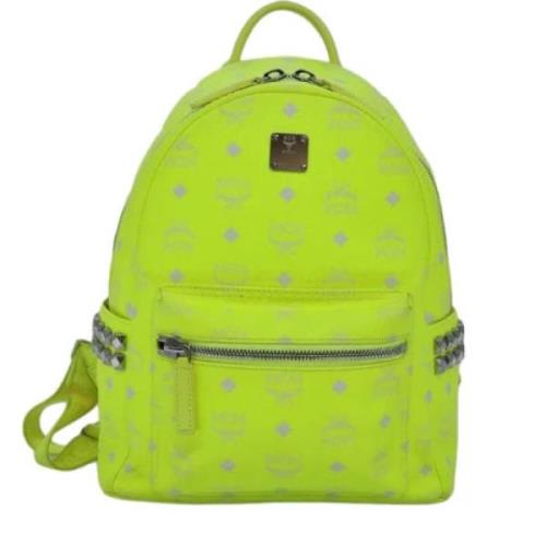 MCM Pre-owned Pre-owned Canvas ryggsckar Green, Dam