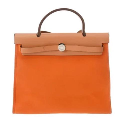 Hermès Vintage Pre-owned Canvas handvskor Orange, Dam