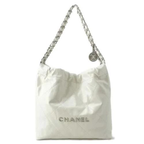 Chanel Vintage Pre-owned Tyg chanel-vskor White, Dam