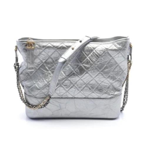 Chanel Vintage Pre-owned Laeder axelremsvskor Gray, Dam