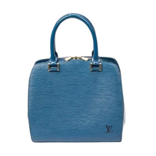 Louis Vuitton Vintage Pre-owned Laeder handvskor Blue, Dam