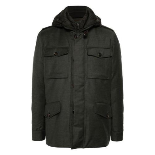 Moorer Grön Field Jacket för Män Green, Herr