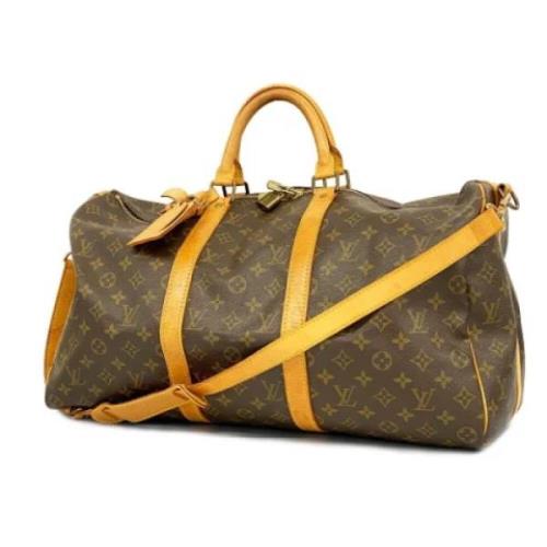 Louis Vuitton Vintage Pre-owned Tyg louis-vuitton-vskor Brown, Dam