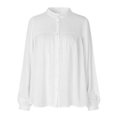 Lollys Laundry Elegant Carall Shirt med Puffärmar White, Dam