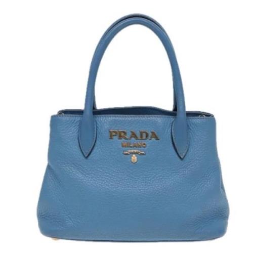 Prada Vintage Pre-owned Laeder handvskor Blue, Dam