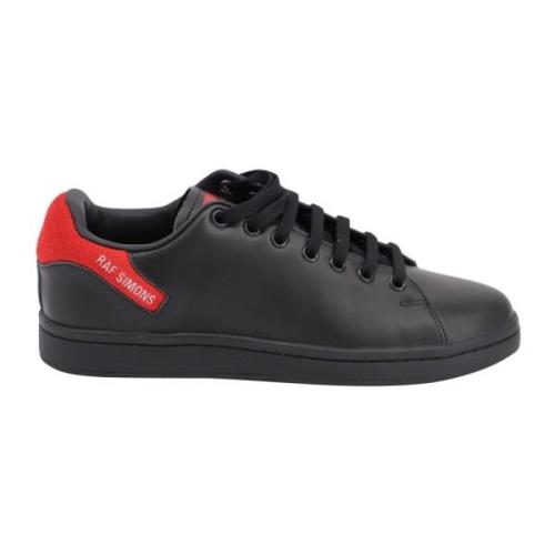 Raf Simons Svarta läder låga sneakers Black, Dam