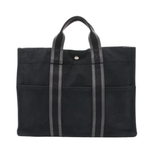 Hermès Vintage Pre-owned Canvas handvskor Black, Dam