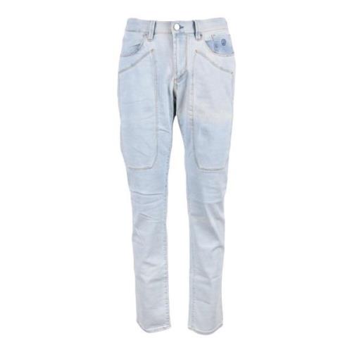 Jeckerson Blå Dragkedja Jeans Vår/Sommar Män Blue, Herr