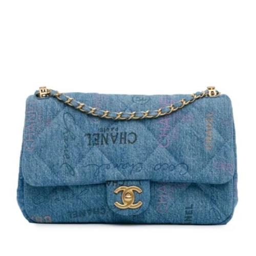 Chanel Vintage Pre-owned Denim crossbodyvskor Blue, Dam