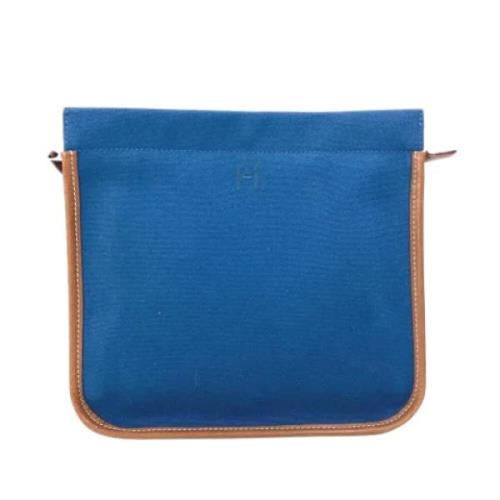 Hermès Vintage Pre-owned Tyg kuvertvskor Blue, Herr