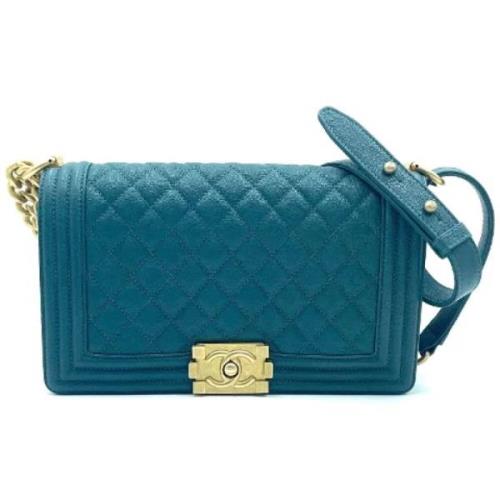 Chanel Vintage Pre-owned Tyg axelremsvskor Green, Dam