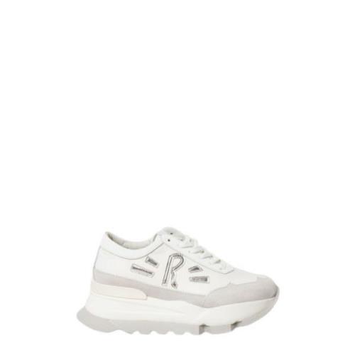 Rucoline Vita Läder Sneakers med Mocka Insatser White, Dam