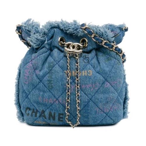 Chanel Vintage Pre-owned Denim chanel-vskor Blue, Dam