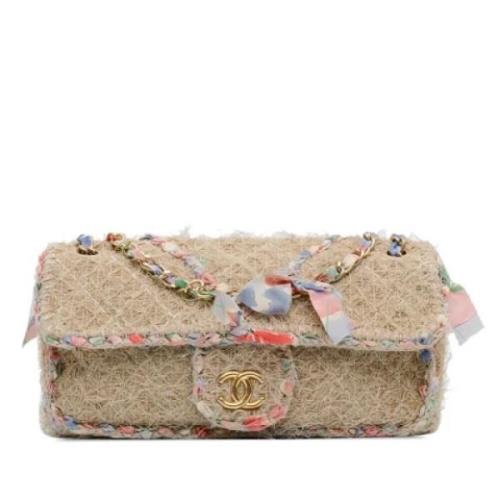 Chanel Vintage Pre-owned Canvas chanel-vskor Beige, Dam