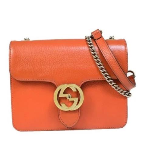 Gucci Vintage Pre-owned Laeder gucci-vskor Orange, Dam