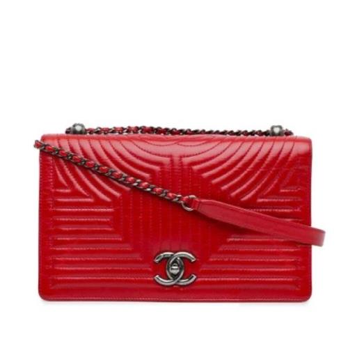 Chanel Vintage Pre-owned Laeder crossbodyvskor Red, Dam