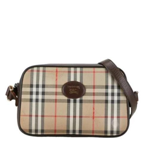 Burberry Vintage Pre-owned Canvas axelremsvskor Brown, Dam