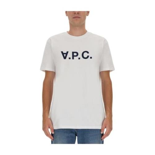 A.p.c. Logohalsband T-shirt White, Herr