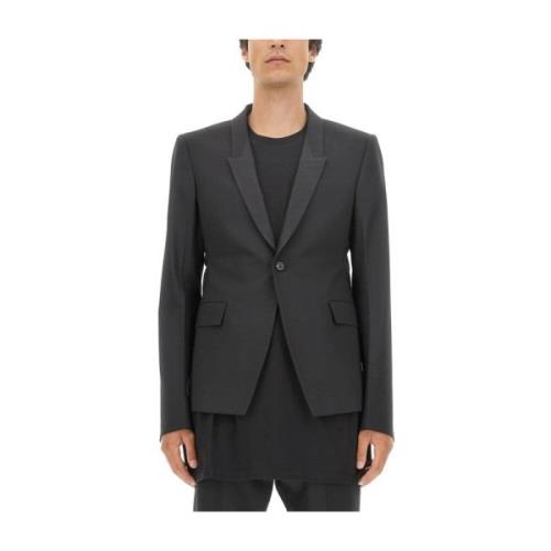 Rick Owens Slim Fit Ullblandningsjacka Black, Herr