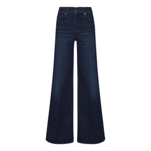 Frame Blå Wide Leg Jeans Damkläder Blue, Dam