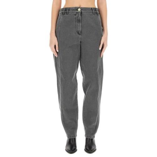 Patou Cargo Byxor Regular Fit 100% Bomull Gray, Dam