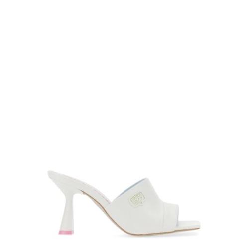 Chiara Ferragni Collection Sandal med 8,5 cm klack White, Dam