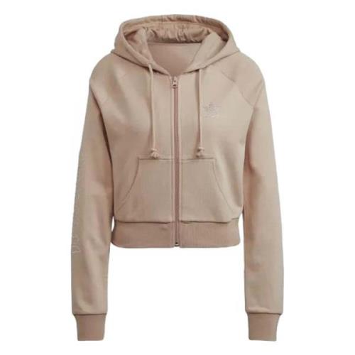 Adidas Cropped hoodie Beige, Dam