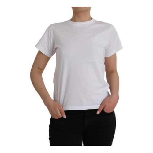 Balenciaga Vit Bomull Crew Neck T-shirt White, Dam