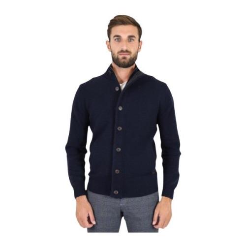 Barbour Navy Zip Through Tröja Blue, Herr