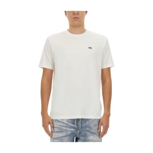 Diesel T-shirt med logotyptryck White, Herr