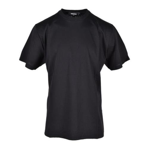 Dsquared2 Svart kortärmad rund hals T-shirt Black, Herr