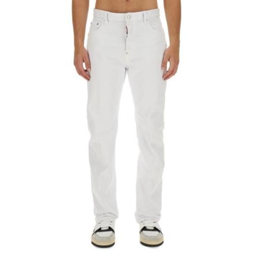 Dsquared2 Denim Regular Fit Jeans Made in Italy White, Herr