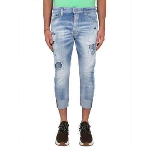 Dsquared2 Sailor Jeans med knapp och dragkedja Blue, Herr