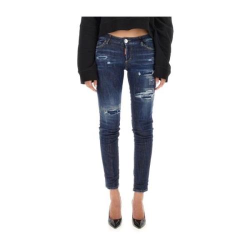 Dsquared2 Italienska Bomullsblandade Jennifer Jeans Blue, Dam