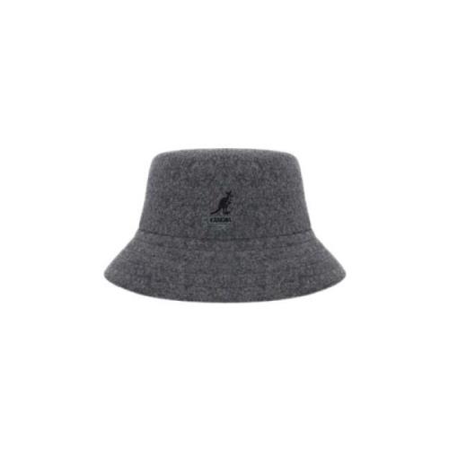 Kangol Grått Ullblandat Halsduk med Broderad Logotyp Gray, Herr