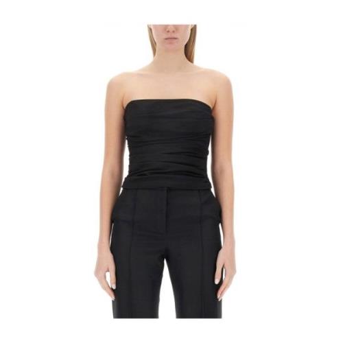 Moschino Elegant Draperad Topp i Olika Färger Black, Dam