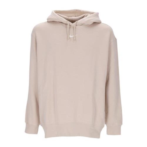 Nike Essential Fleece Hoodie Sanddrift/Vit Beige, Dam