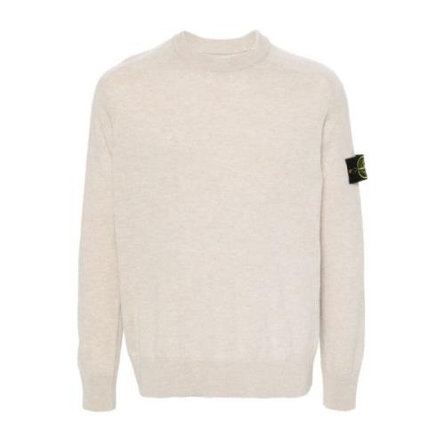 Stone Island Lätt Crewneck Tröjor Beige, Herr