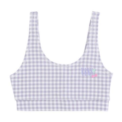 Vans Gingham Bralet Lavender Top Purple, Dam