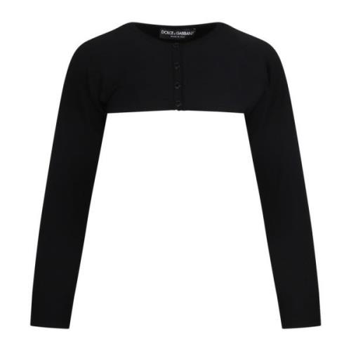 Dolce & Gabbana Stilfull Cropped Cardigan Black, Dam