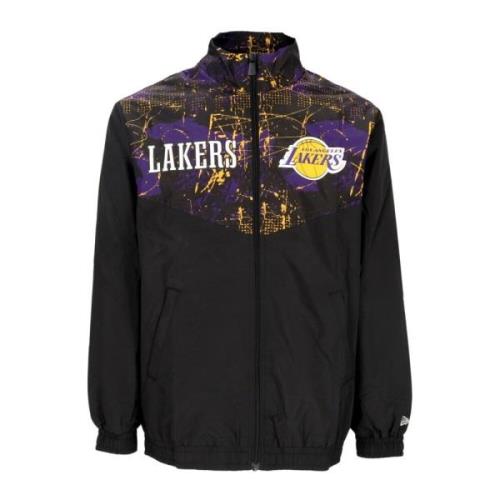 New Era NBA All Over Print Track Jacket Black, Herr