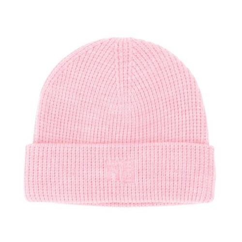 Alexander Wang Stickad Beanie Mössa Tillverkad i Kina Pink, Dam