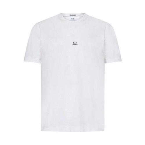 C.p. Company Kortärmad T-shirt med Distinkt Stil White, Herr