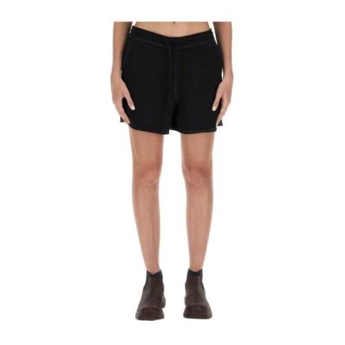 Ganni Bomull Sweat Shorts Regular Fit Black, Dam