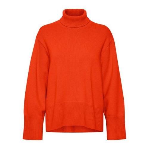 InWear Mysig Turtleneck Pullover Djup Orange Orange, Dam