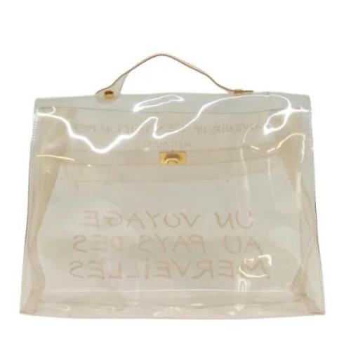 Hermès Vintage Pre-owned Canvas handvskor White, Dam